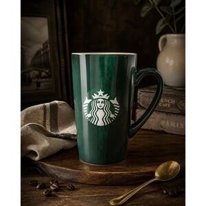 Starbucks Mug Cup 16 oz 473 ml Green Siren Mermaid Logo & Abstract Art 2021 EX!